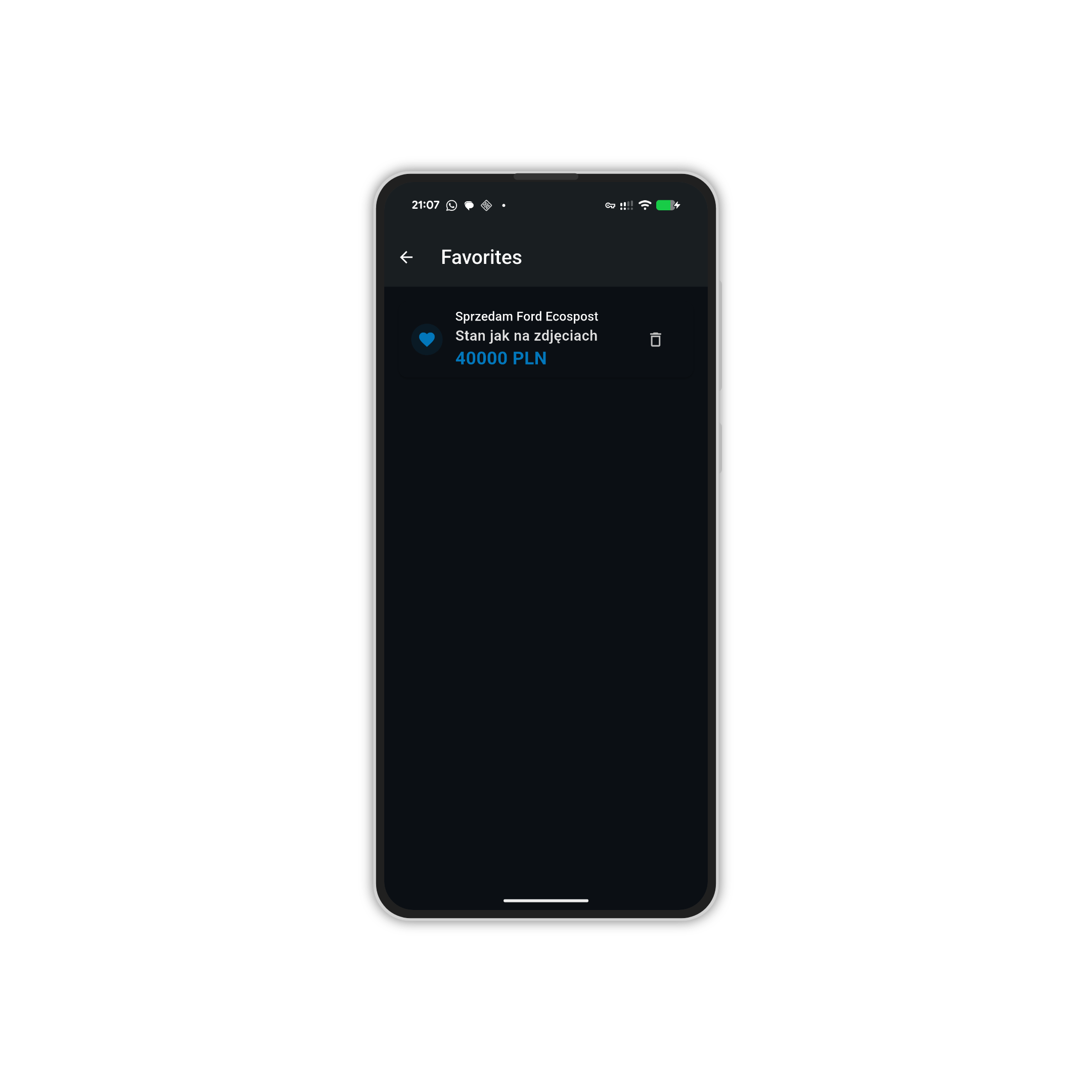 Aplikacja MotorsBot na telefonie