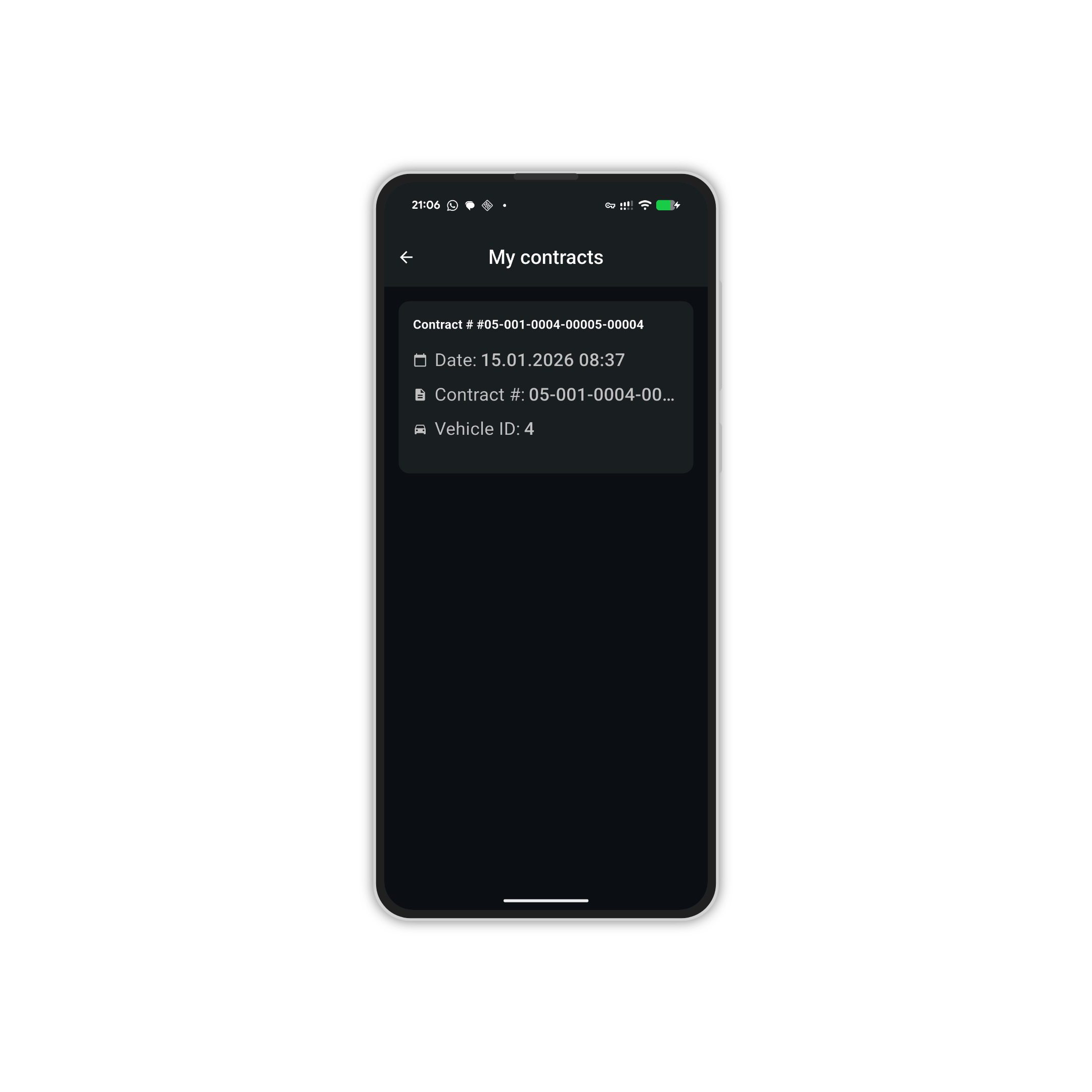Aplikacja MotorsBot na telefonie
